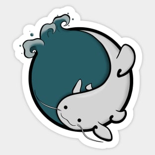 Silver Catfish Sticker